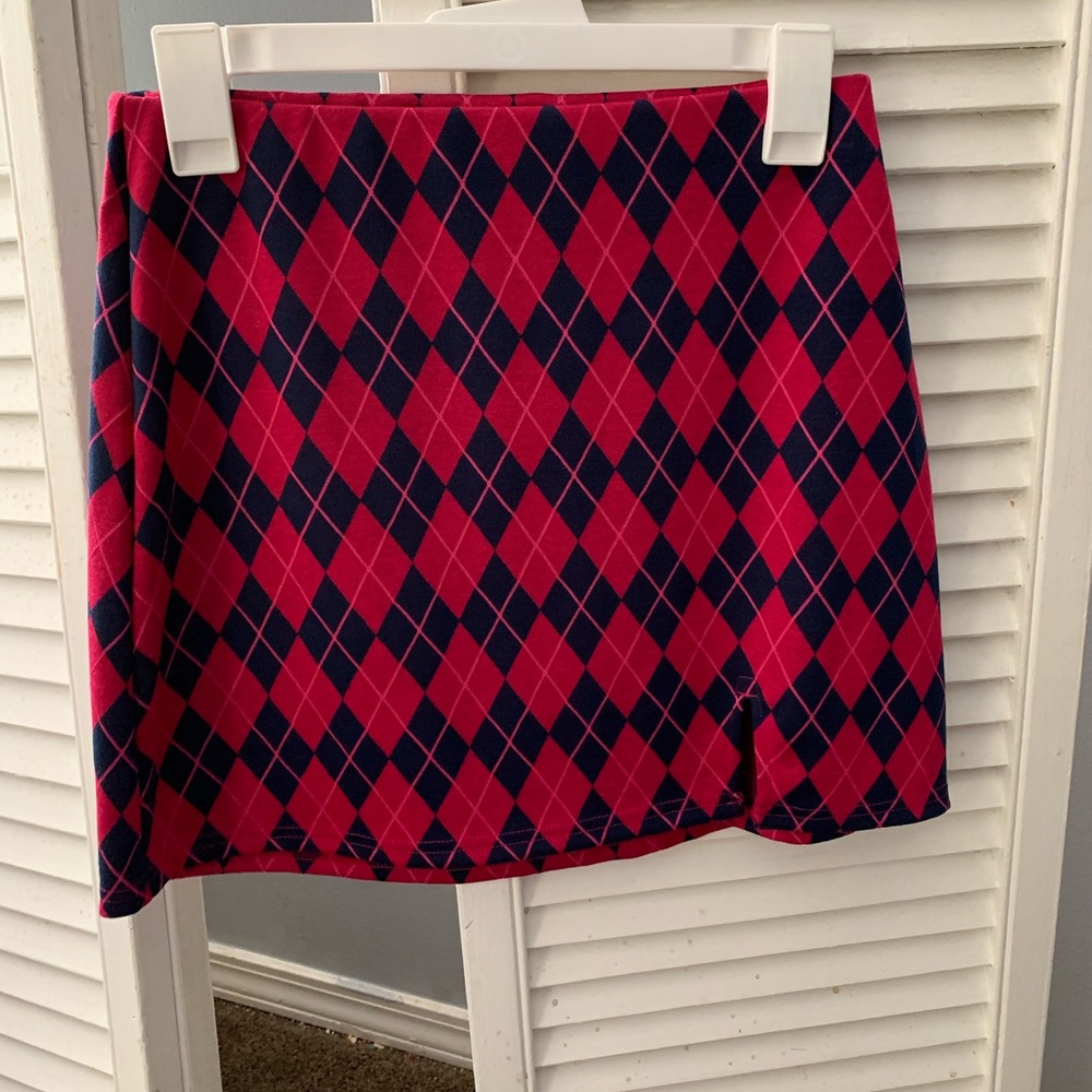 Argyle mini skirt
